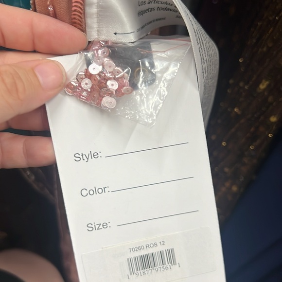 Mac Duggal 70260 STRIPED FLORAL EMBELLISHED SLEEVELESS MIDI DRESS - Picture 7 of 15